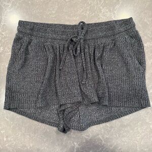Sonoma Gray Waffle Knit Lounge Maternity Shorts Women Medium